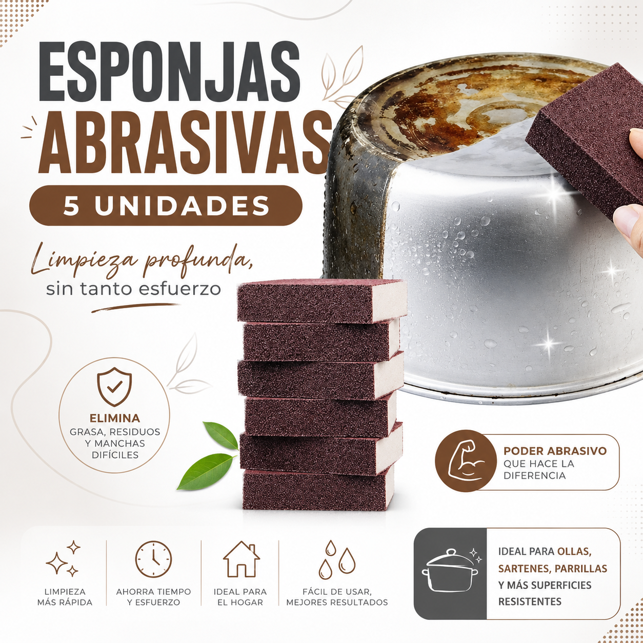 PACK ESPONJA ABRASIVA X5