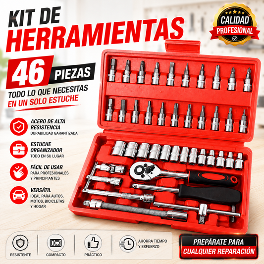 Kit de Herramientas Mecánicas de 1/4