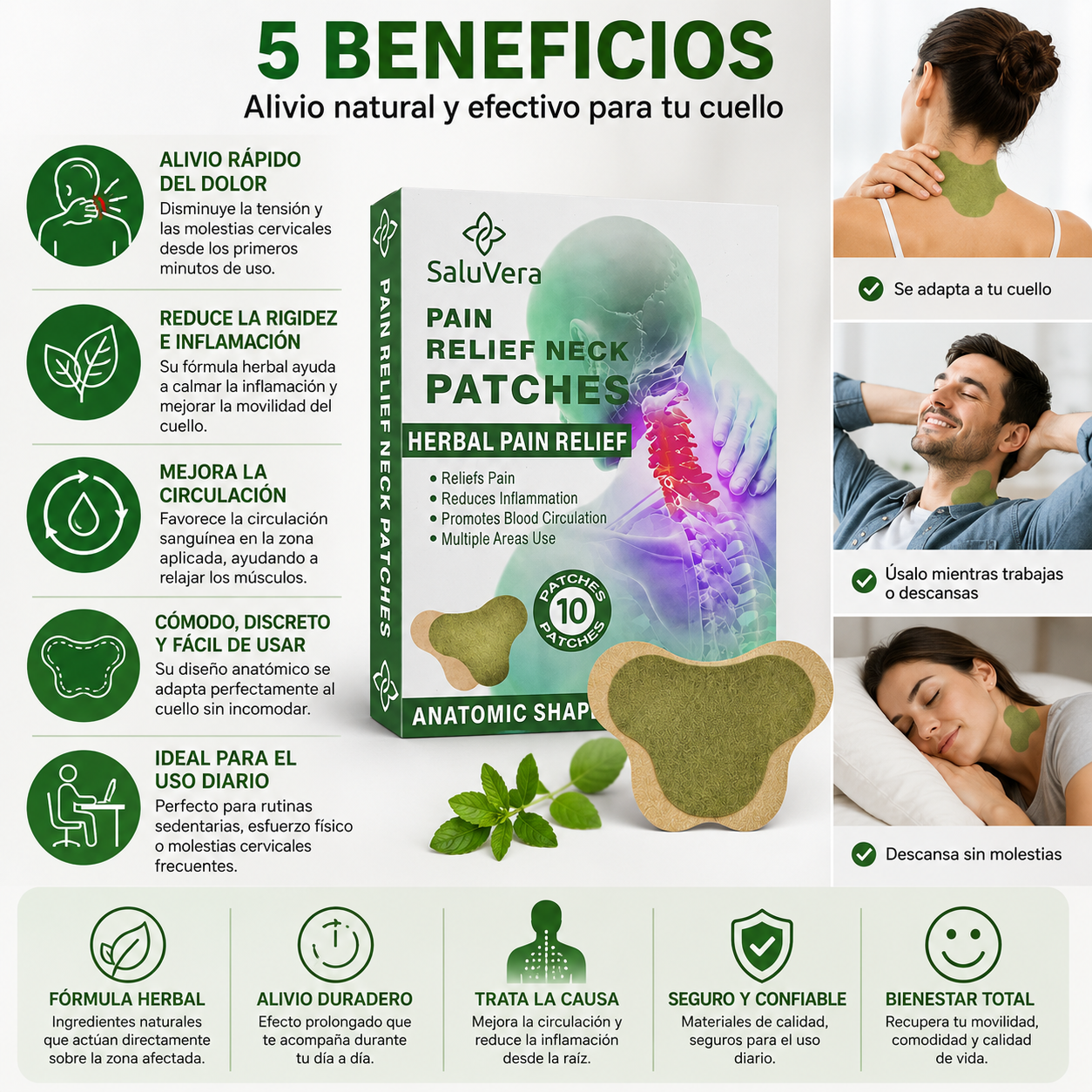 Parche de cuello dolor cervical