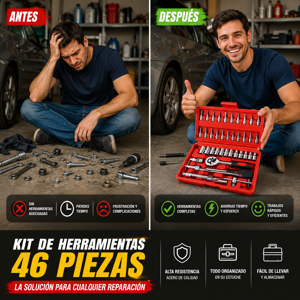 Kit de Herramientas Mecánicas de 1/4