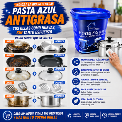 3x1 Anti Grasa de olla Pasta Azul (500gr)