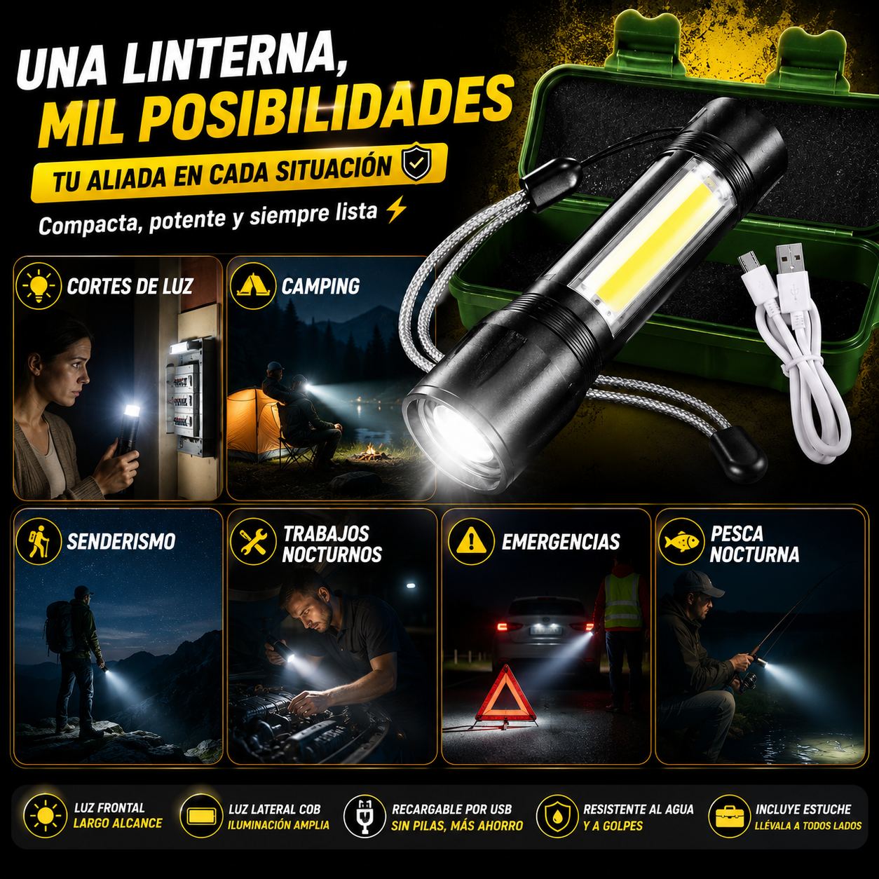 Mini Linterna Tactica Led 2000