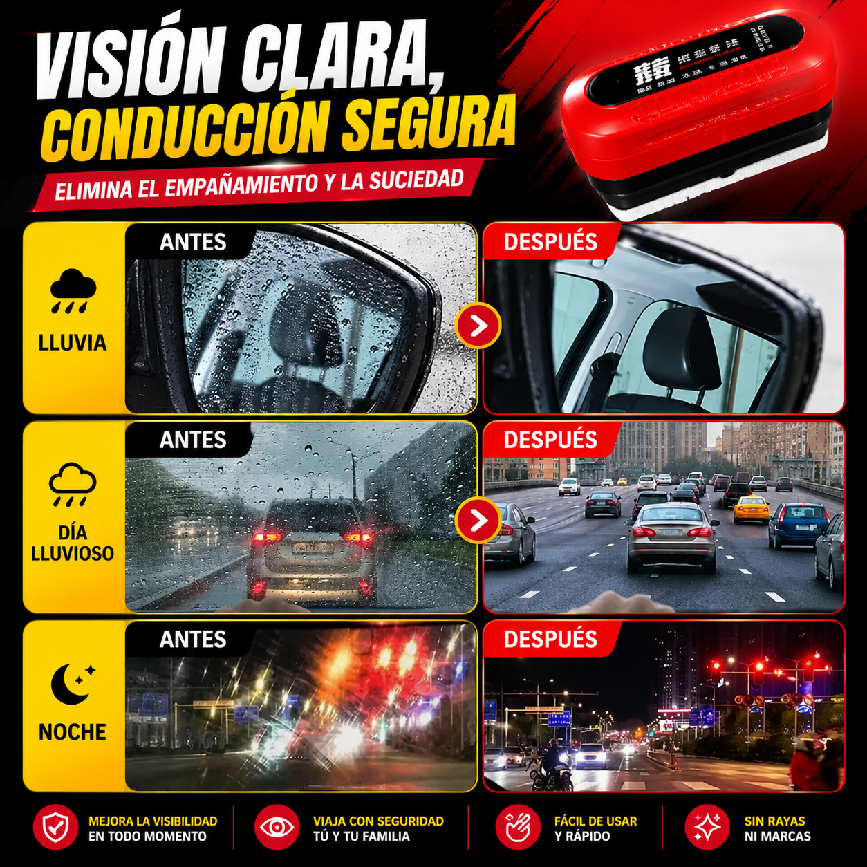 Cepillo Esponja Anti Empañante