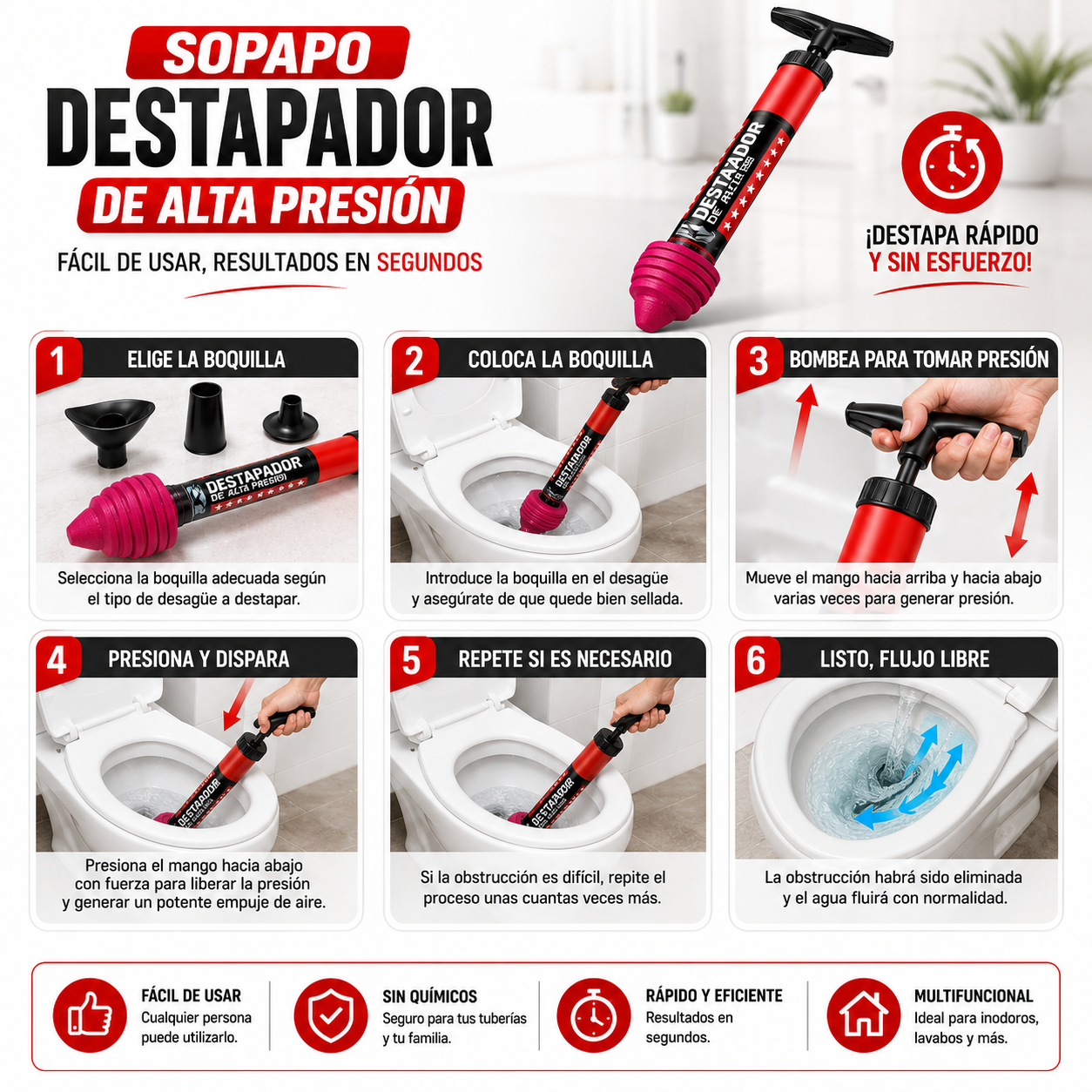 Destapador Wc Inodoro