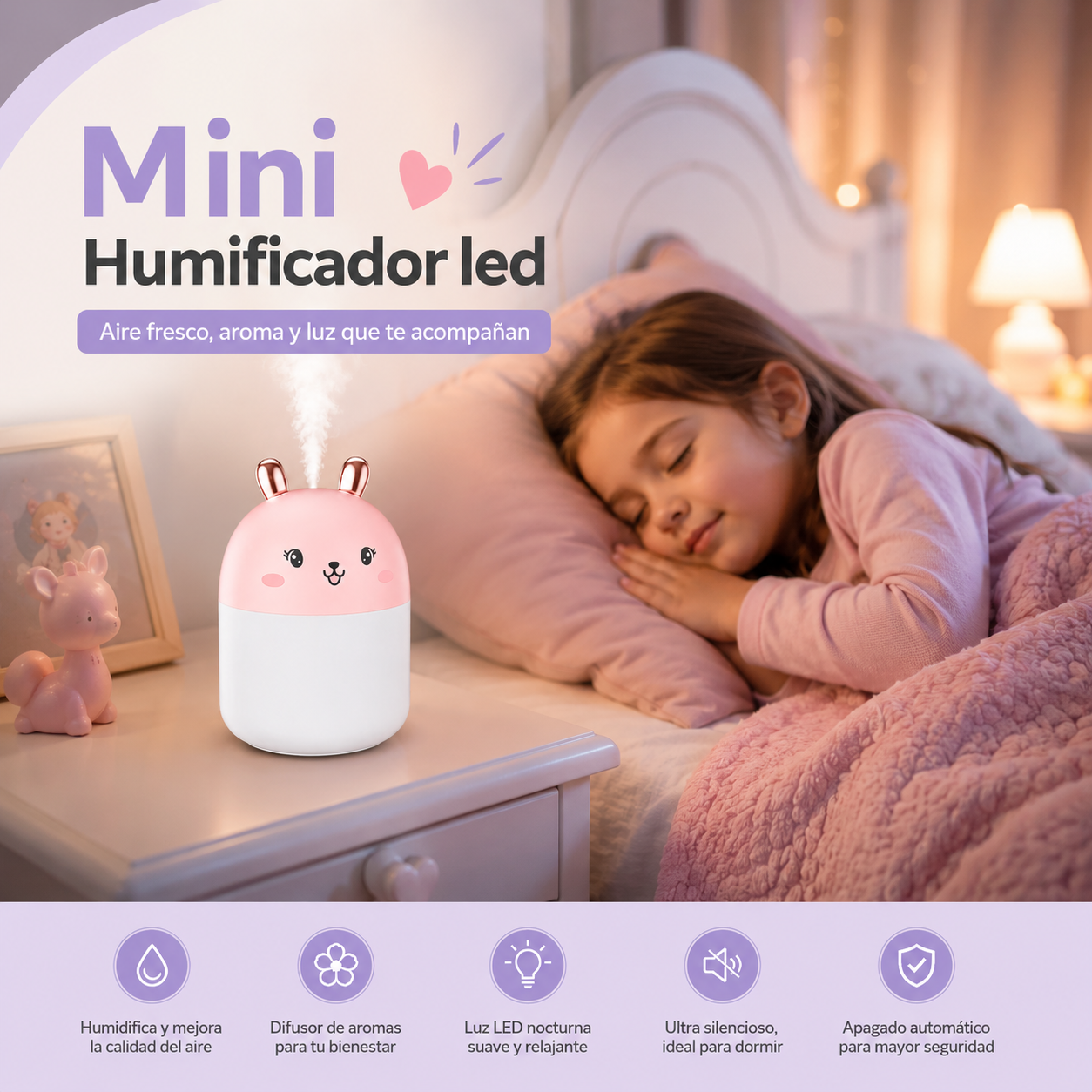 Mini Humidificador USB de Conejo