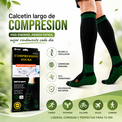Calcetín largo de compresión