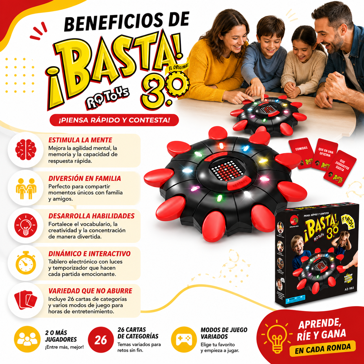 Juego De Mesa Electronico Basta 3.0